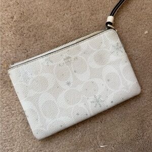 Coach White Wristlet